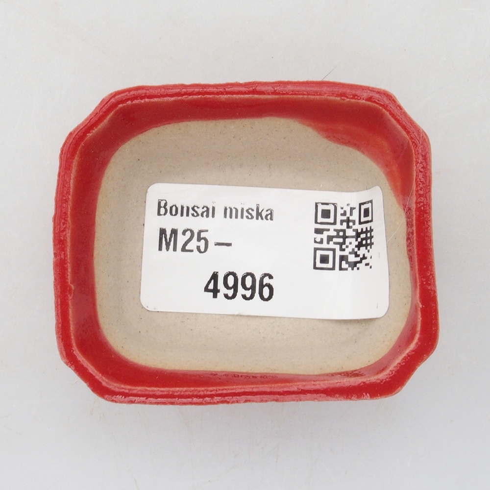 Mini-Bonsaischale  5 x 4,5 x 2 cm, Farbe rot