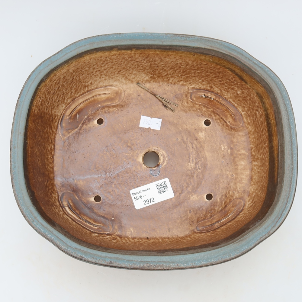 Keramik-Bonsai-Schale 25 x 21 x 8 cm, Farbe: Blau