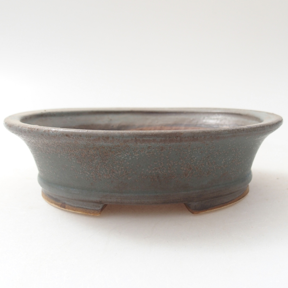 Bonsaischale aus Keramik 14 x 12,5 x 4 cm, Farbe blau