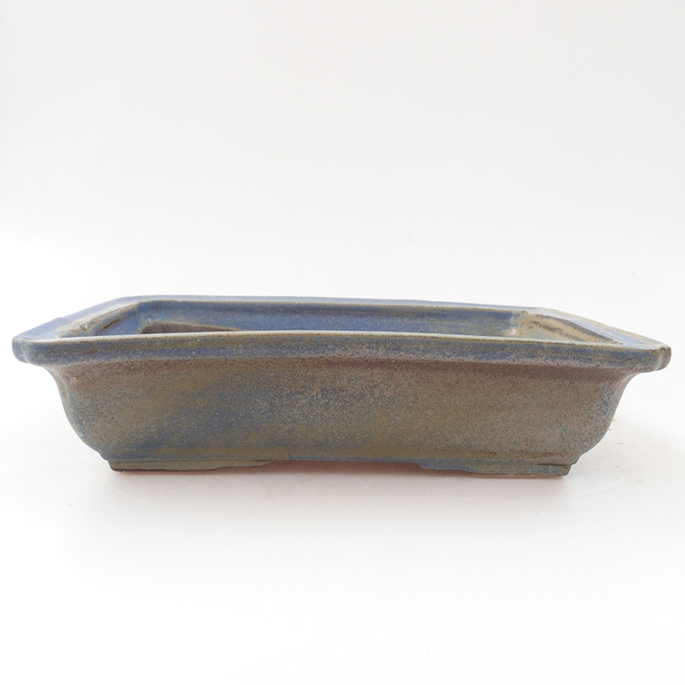 Keramik-Bonsaischale 17,5 x 13 x 4 cm, Farbe blau