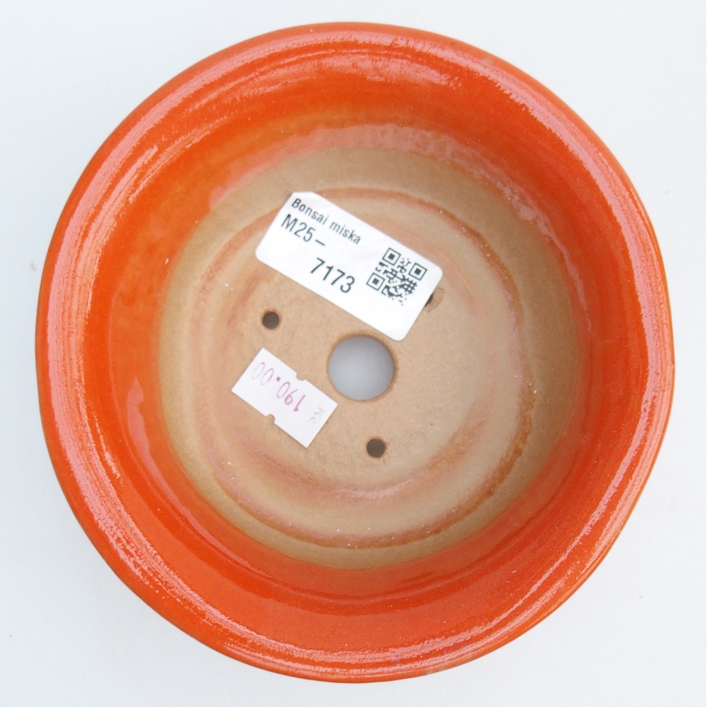Bonsaischale aus Keramik 13 x 13 x 5 cm, orange