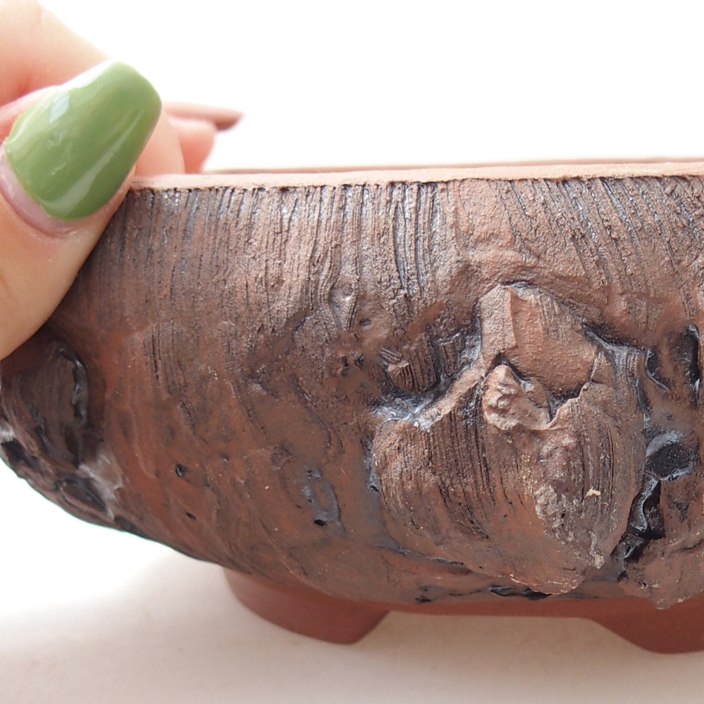 Bonsaischale aus Keramik 15 x 15 x 6 cm, braun