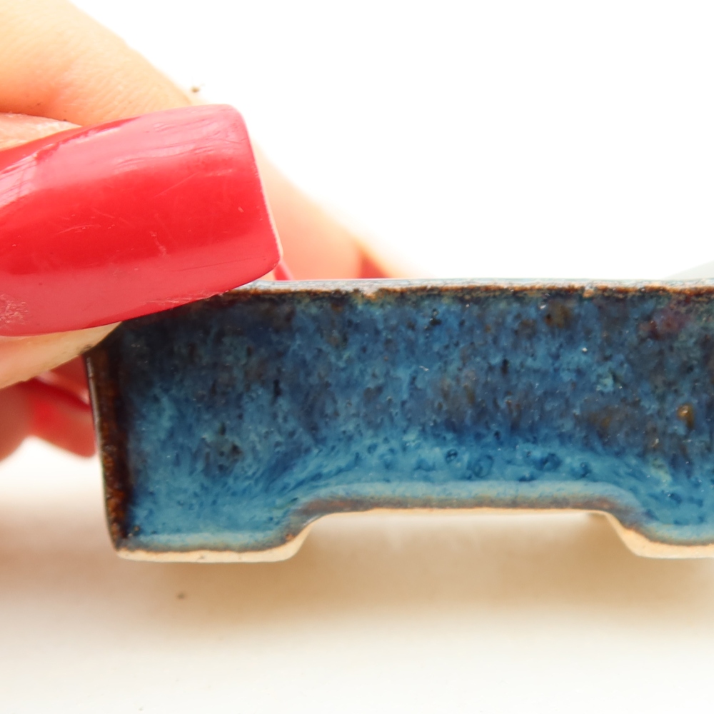 Keramik-Bonsai-Schale 5 x 3 x 2 cm, Farbe: Blau