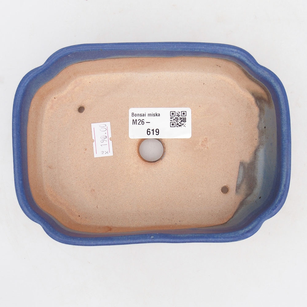 Bonsaischale aus Keramik 16 x 11,5 x 4,5 cm, Farbe blau