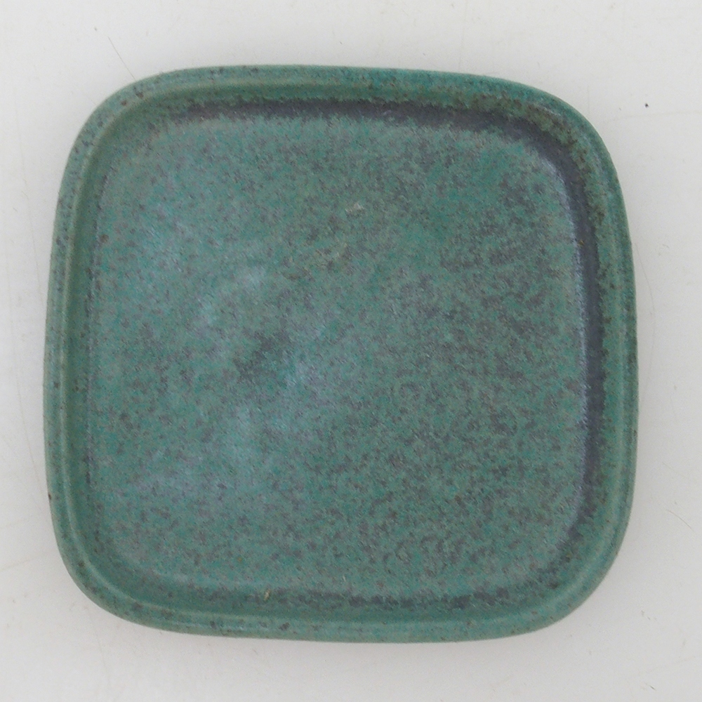 Bonsai-Schale quadratisch 9 x 9 x 1 cm – grün