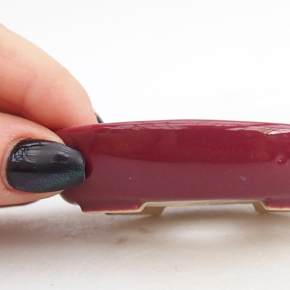 Mini-Bonsaischale 8 x 6 x 2 cm, bordeauxrot