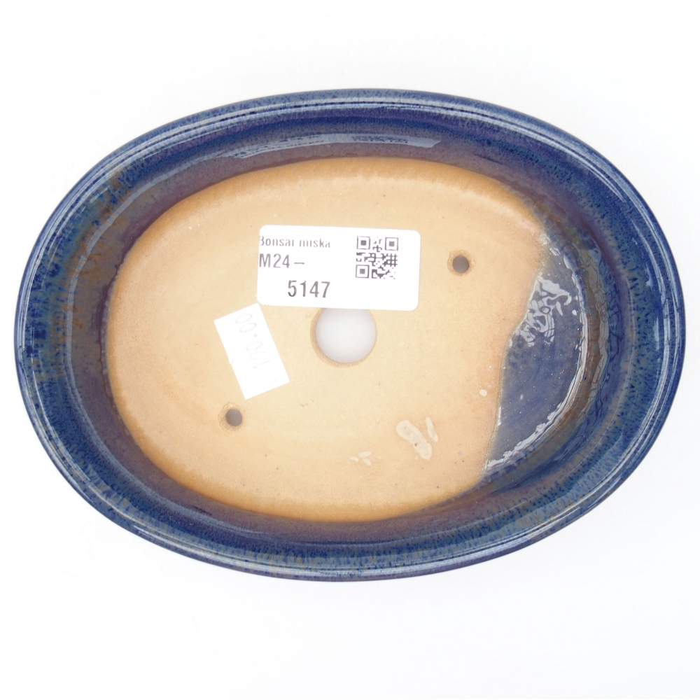 Keramik-Bonsaischale  15 x 11 x 4 cm, Farbe blau