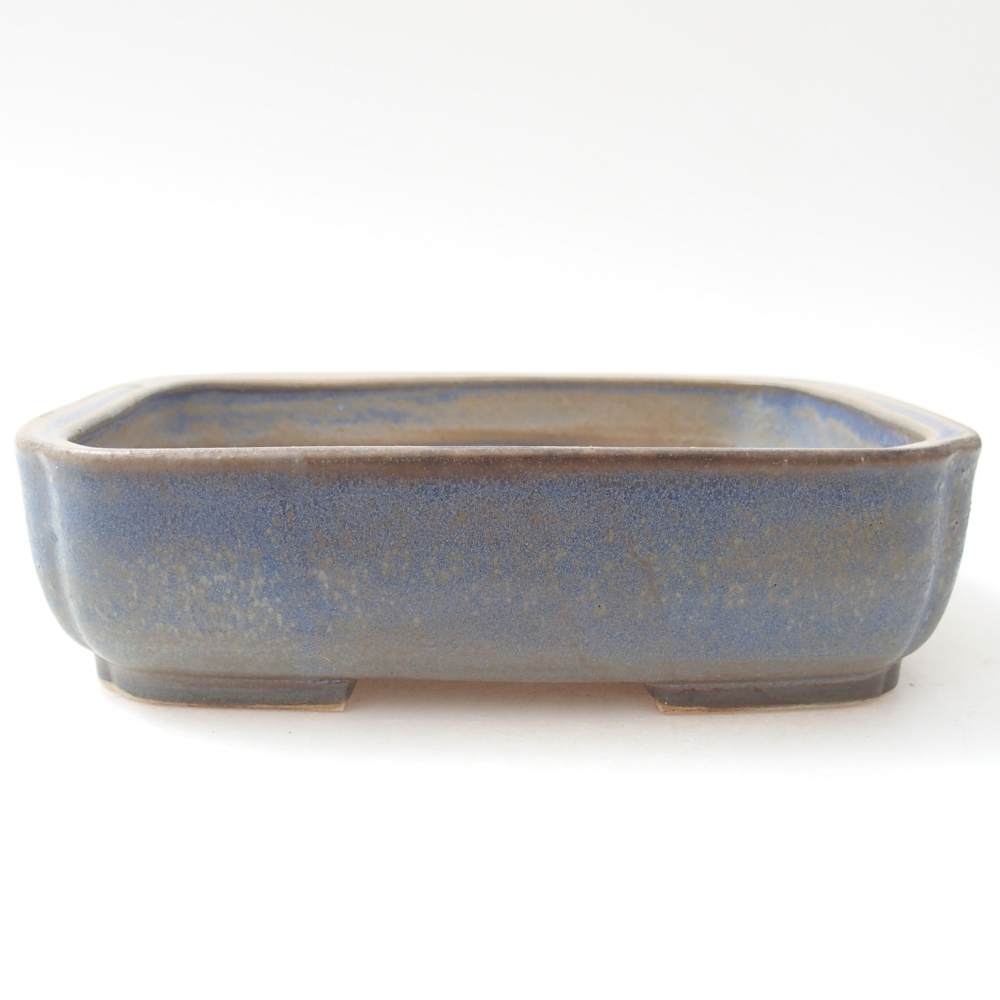 Bonsaischale aus Keramik 17,5 x 14 x 5 cm, Farbe blau