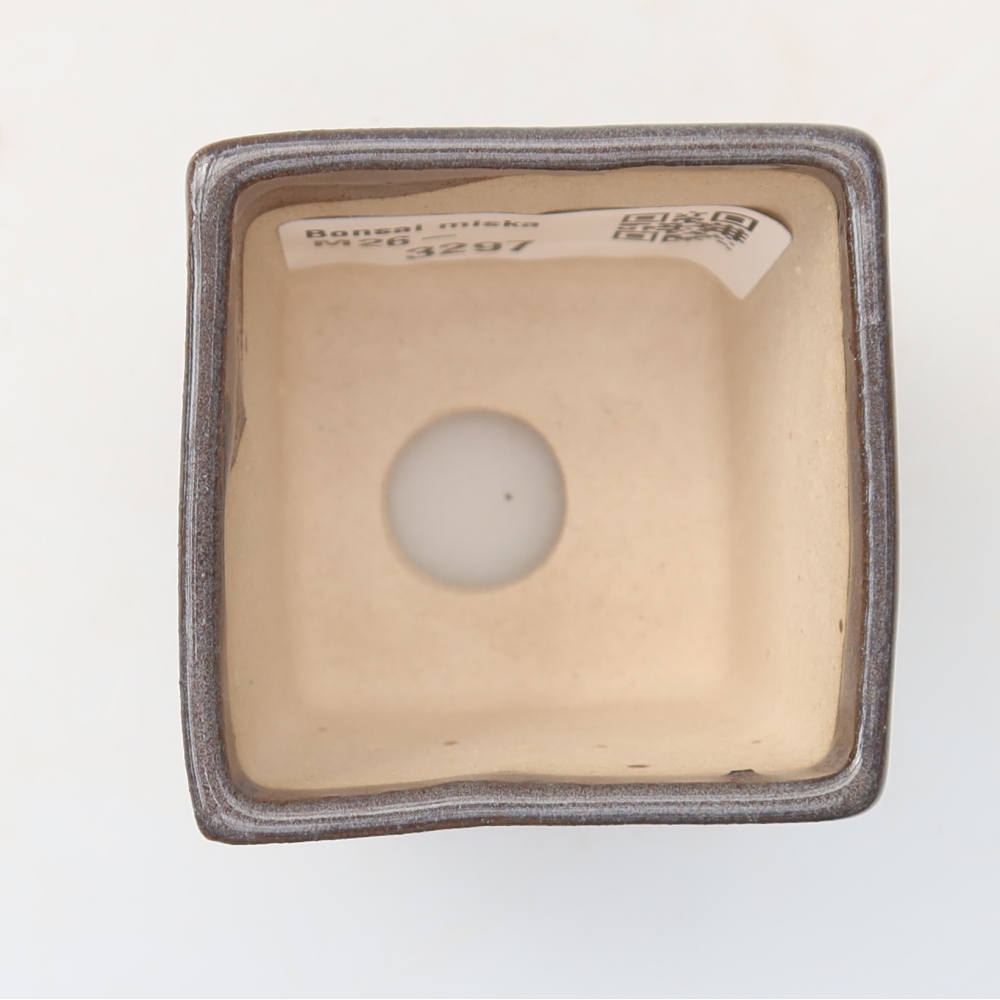 Keramik-Bonsai-Schale 5 x 5 x 5 cm, Farbe: grau