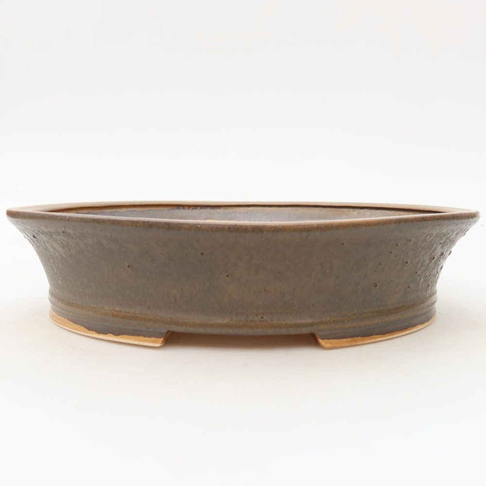 Keramik-Bonsai-Schale 24 x 21,5 x 5,5 cm, Farbe: braun