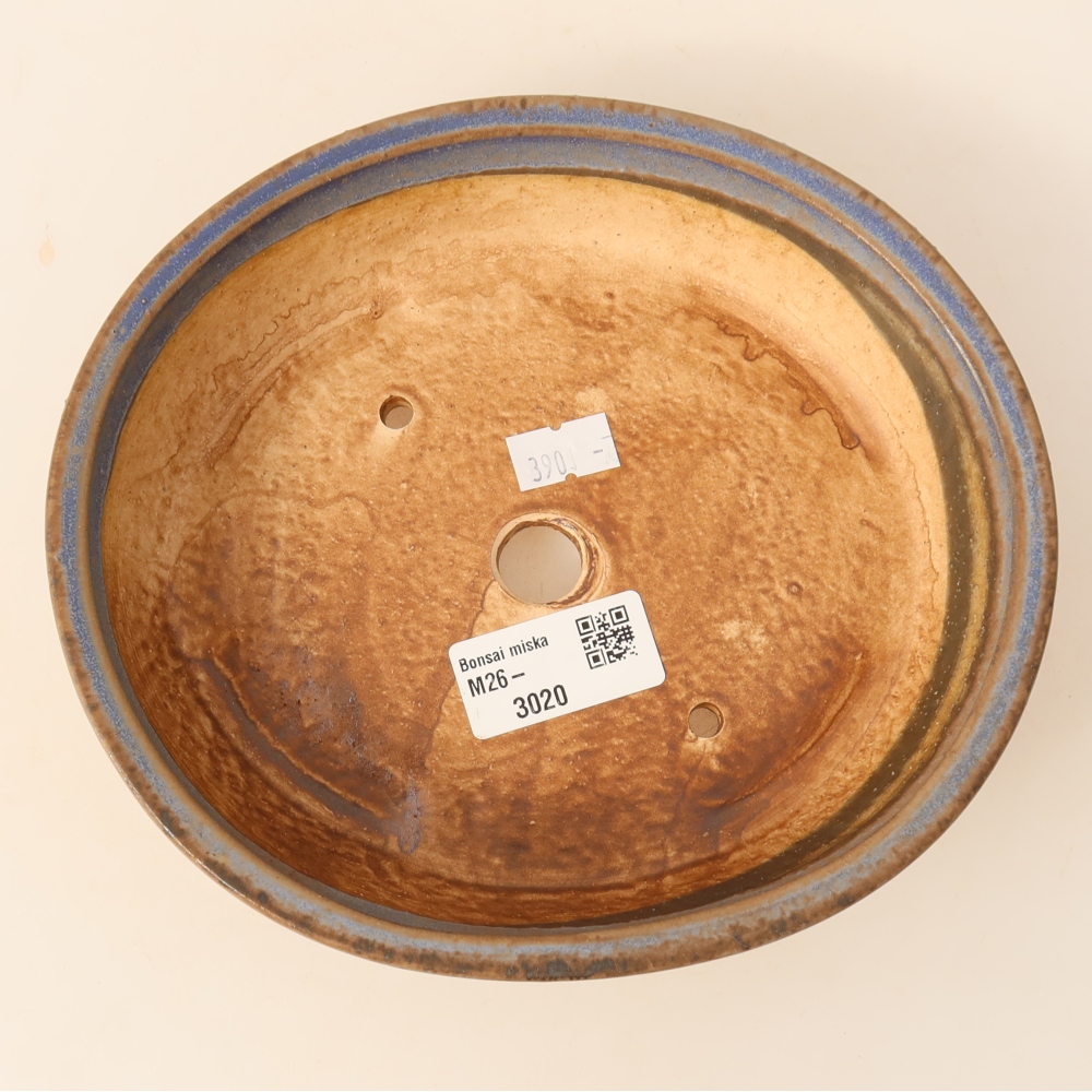 Bonsaischale aus Keramik 18,5 x 16,5 x 4,5 cm, Farbe blau