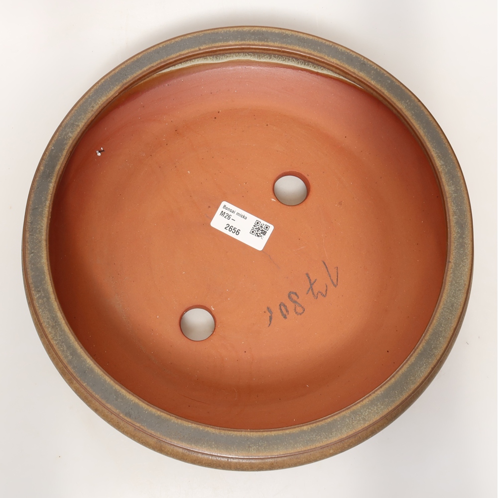 Keramikschale  27 x 27 x 7,5 cm, Farbe: braun