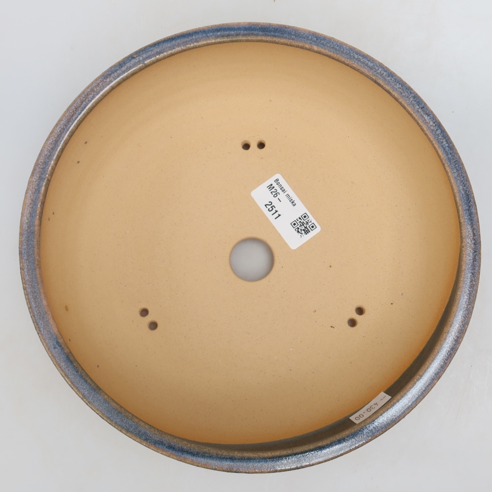 Bonsaischale aus Keramik 21,5 x 21,5 x 6,5 cm, Farbe blau