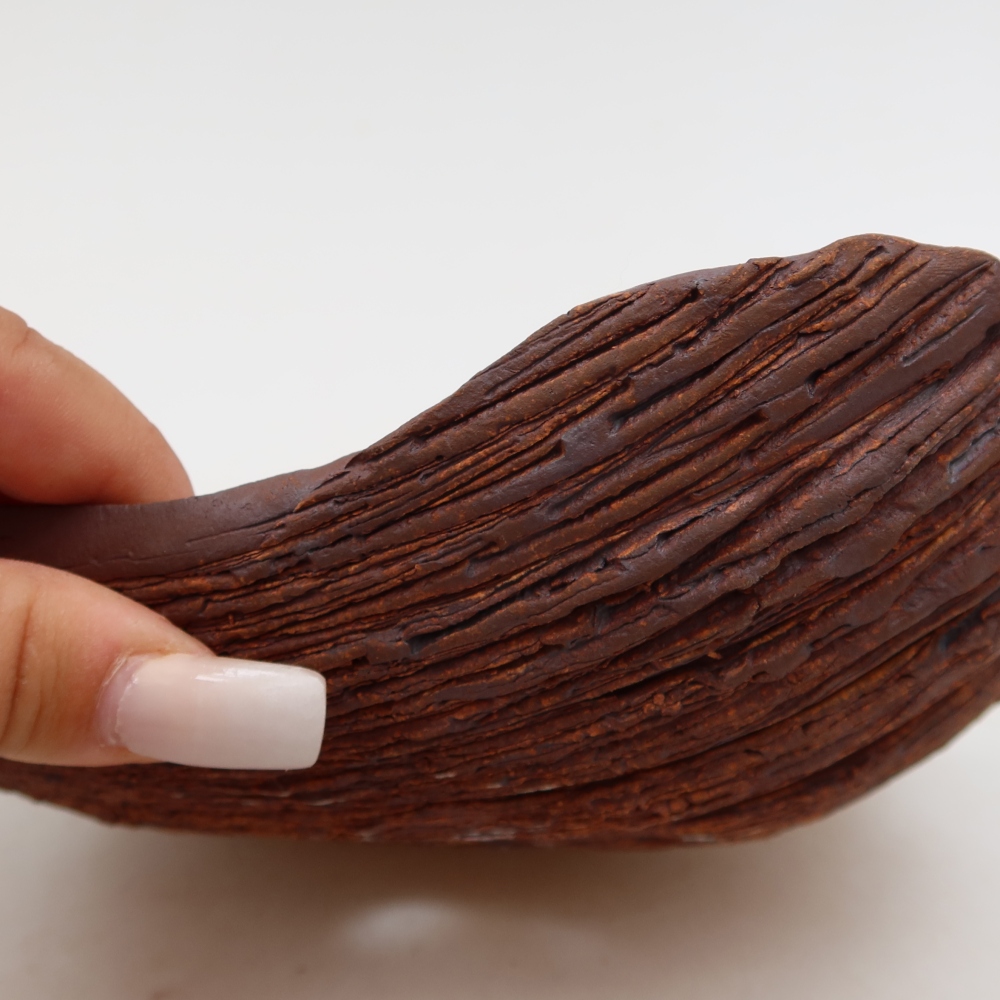 Keramikschale  20 x 15,5 x 6 cm, Farbe: braun