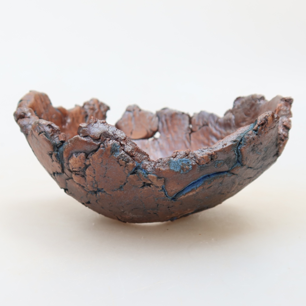 Keramikschale 11,5 x 10 x 5,5 cm, Farbe: Blau