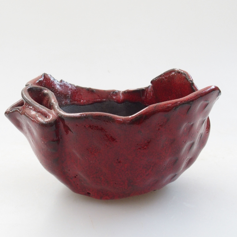 Keramikschale 8,5 x 7 x 5 cm, Farbe rot