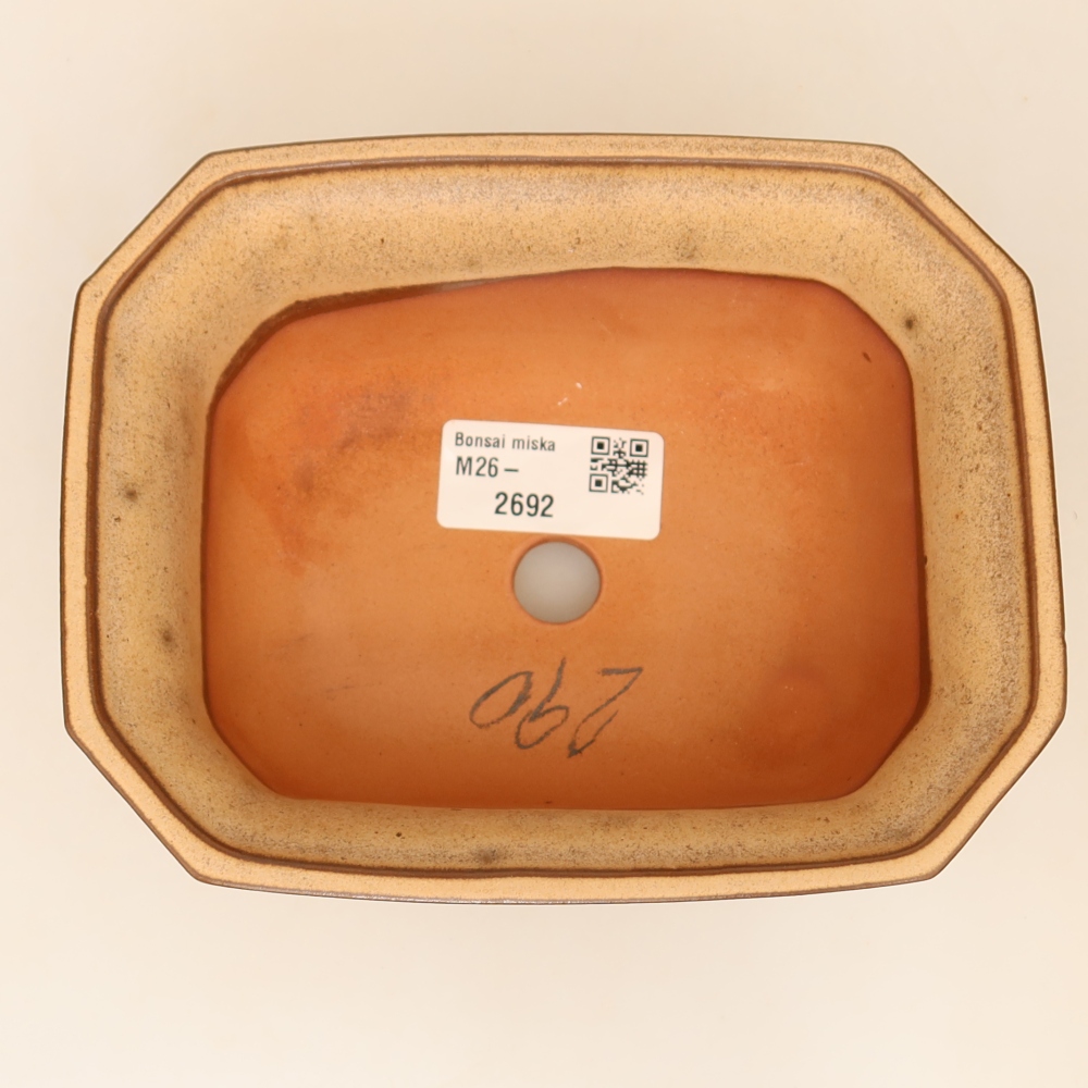 Keramikschale  15 x 12 x 7 cm, Farbe: braun