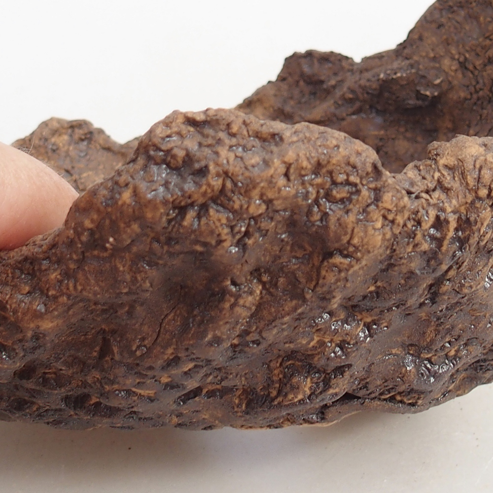 Keramikschale 14,5 x 13 x 13 cm , Farbe braun