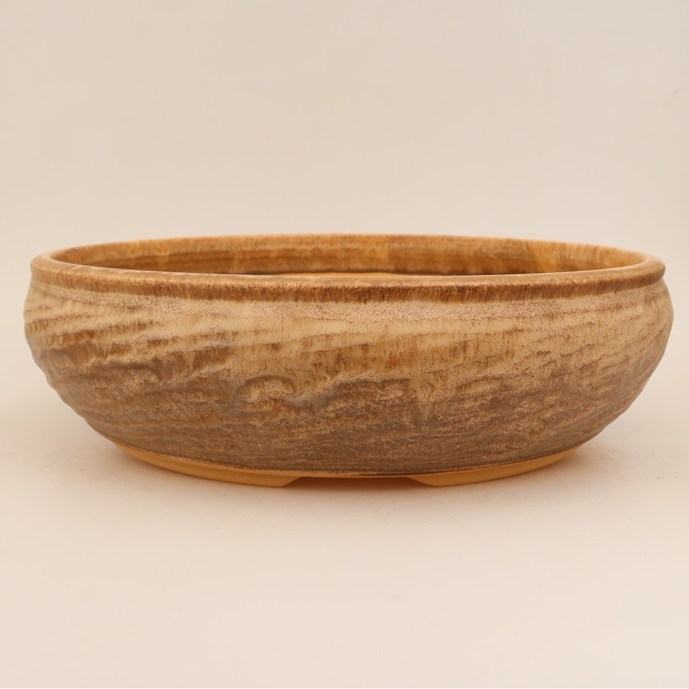 Keramik-Bonsai-Schale 32 x 32 x 9,5 cm, Farbe: Braun