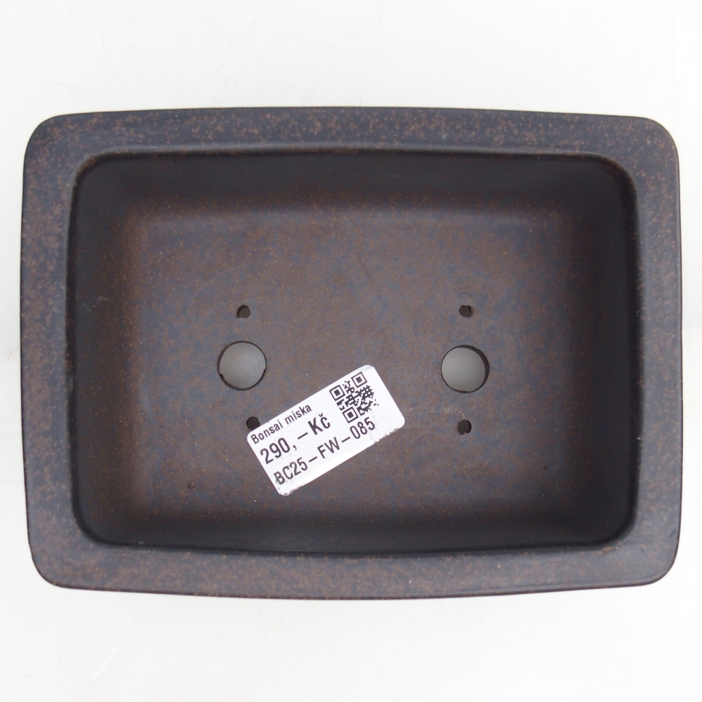 Bonsaischale aus Keramik 15,5 x 11,5 x 5 cm, bräunlich ocker