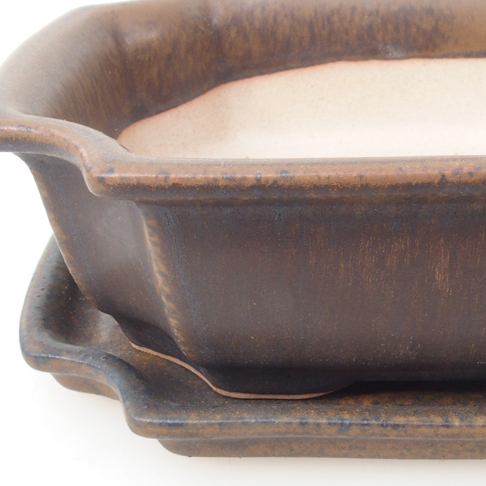 Bonsai-Schale + Untertasse H01 – 12 x 9 x 5 cm