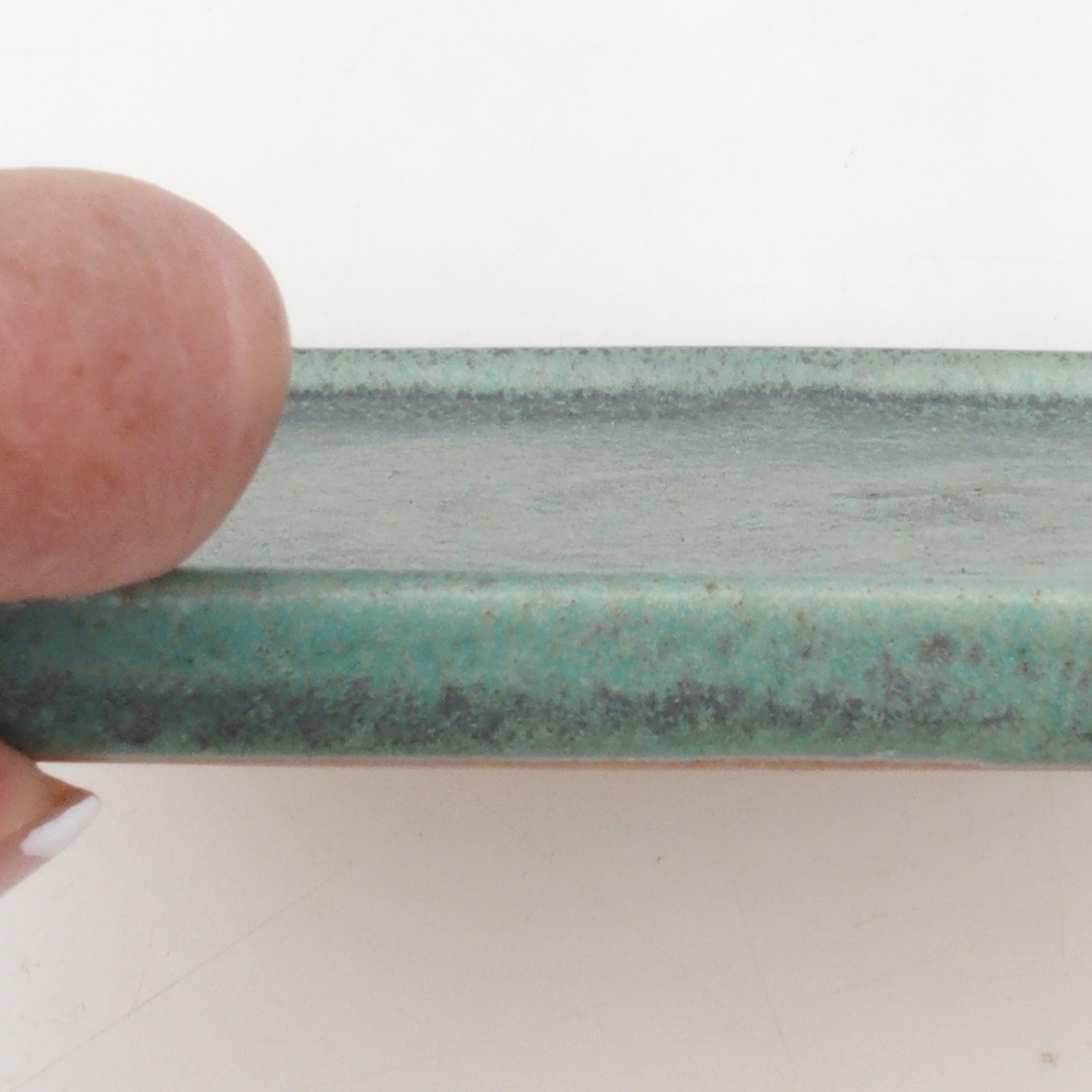 Bonsai-Schale quadratisch L – 14 x 14 x 1 cm – grün