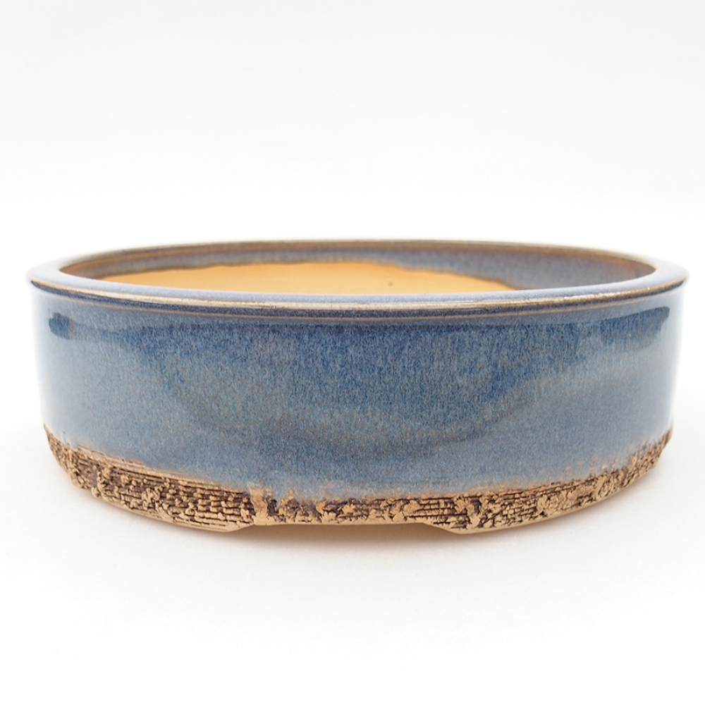Keramik-Bonsai-Schale 18,5 x 18,5 x 5,5 cm, Farbe blau