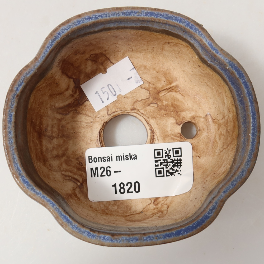 Keramik-Bonsai-Schale 8 x 7,5 x 3,5 cm, Farbe: Blau