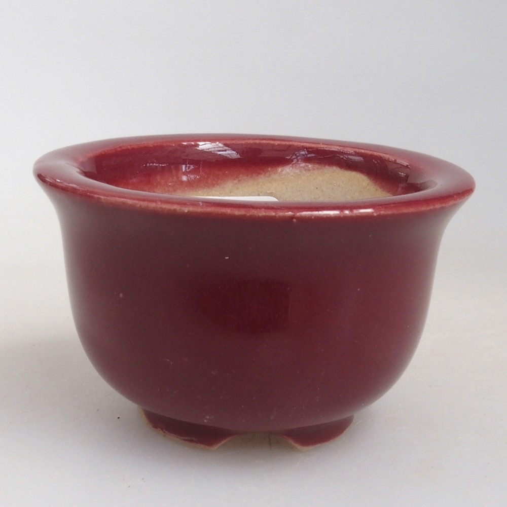Mini-Bonsaischale 4,5 x 4,5 x 2,5 cm, Farbe Burgunder