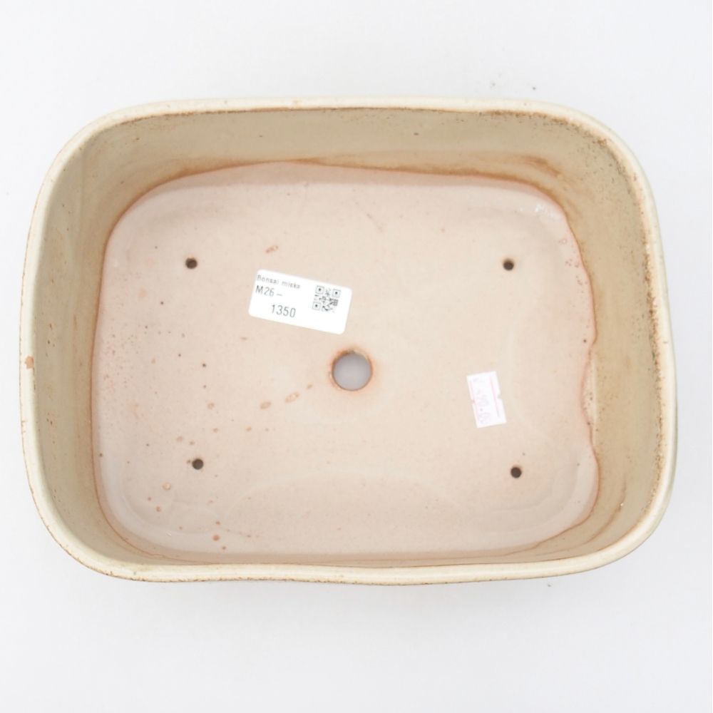 Bonsaischale aus Keramik 23 x 18 x 7,5 cm, Farbe beige