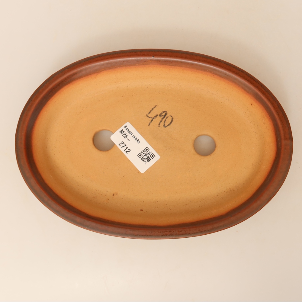Keramikschale  21 x 14,5 x 3,5 cm, Farbe: braun