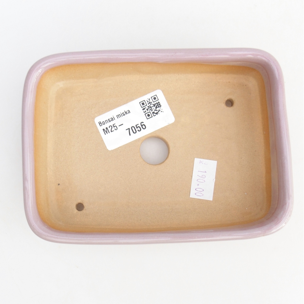 Bonsaischale aus Keramik 12,5 x 9,5 x 3,5 cm, rosa