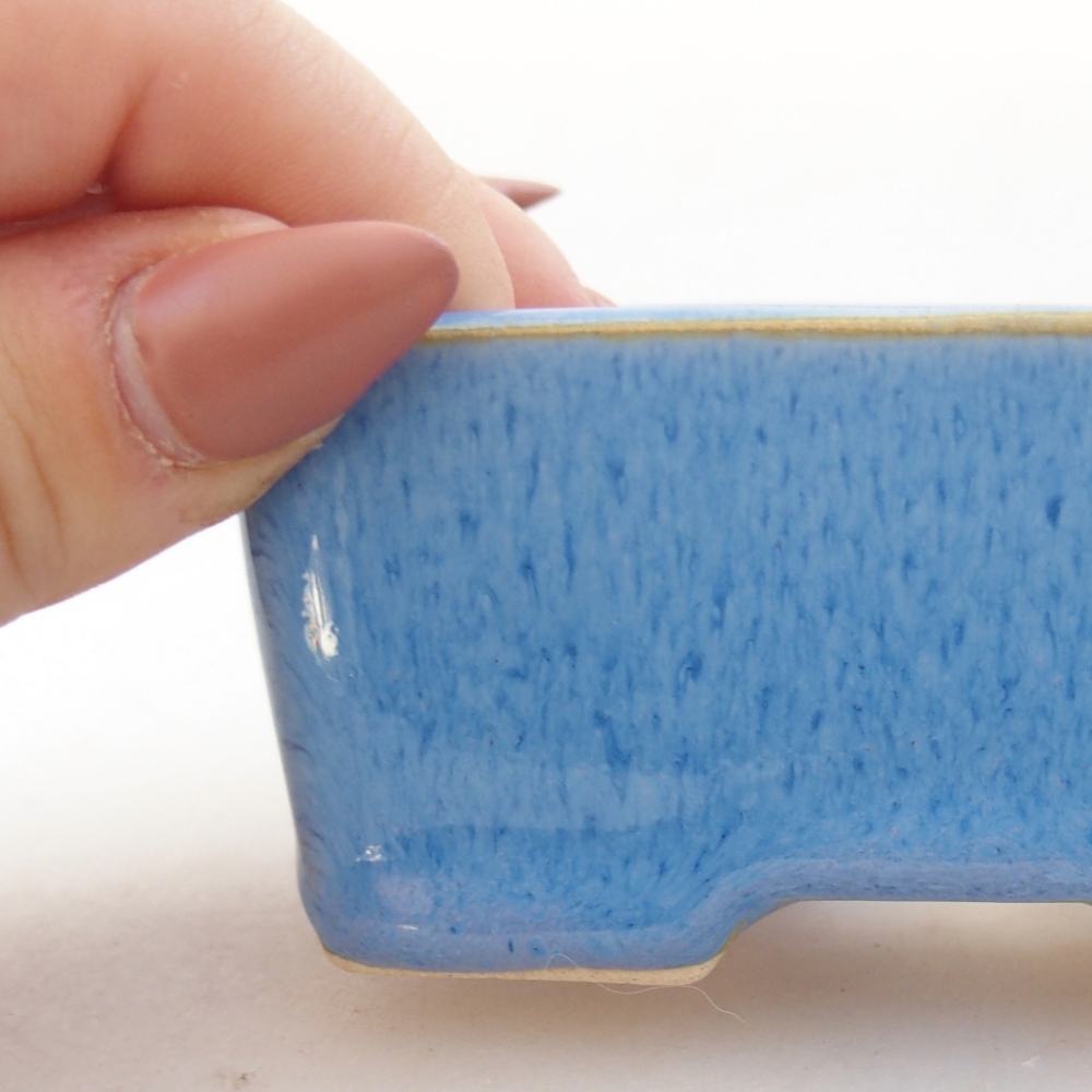 Bonsaischale aus Keramik 9 x 7 x 4 cm, Farbe blau