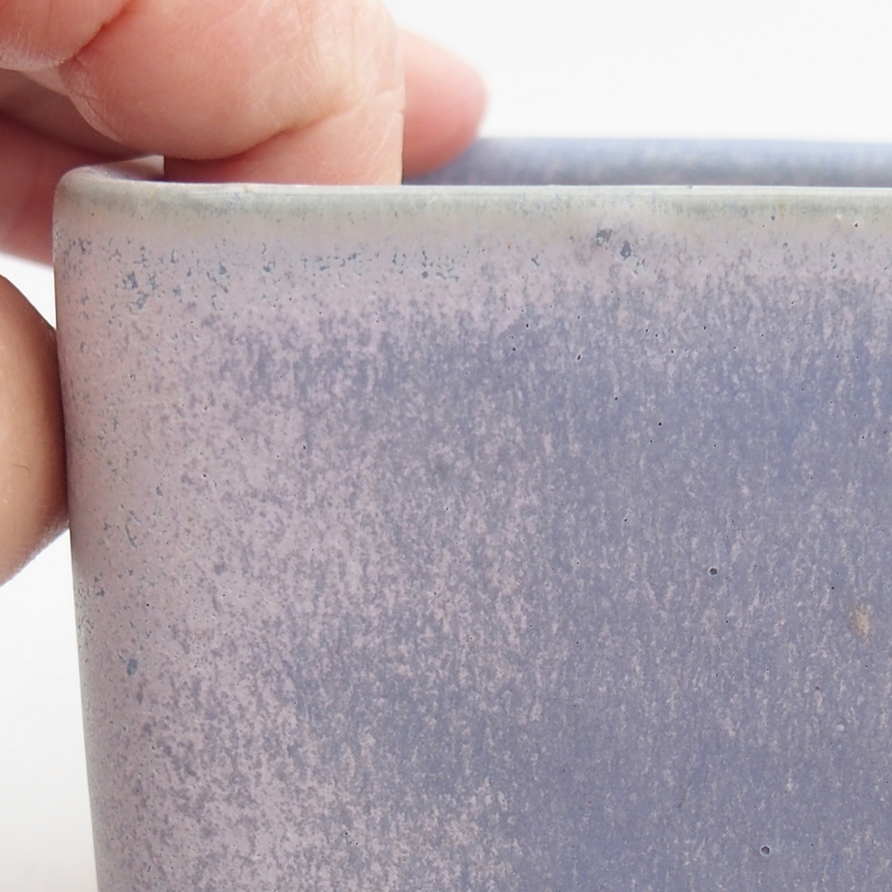 Bonsaischale aus Keramik 10 x 10 x 8 cm, Farbe blau