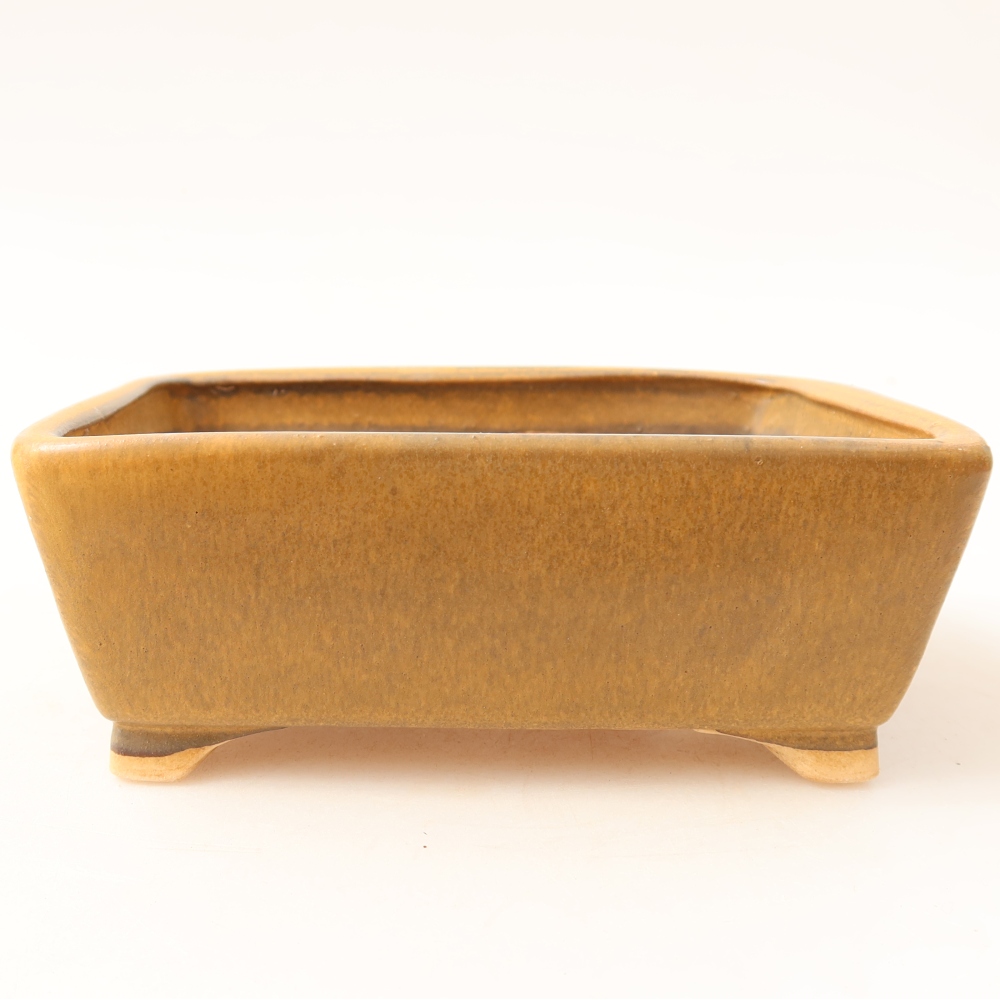 Keramik-Bonsai-Schale 13,5 x 11 x 5 cm, Farbe: braun