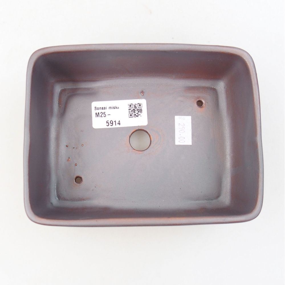 Keramik-Bonsaischale 14,5 x 11 x 5,5 cm, Farbe metallische