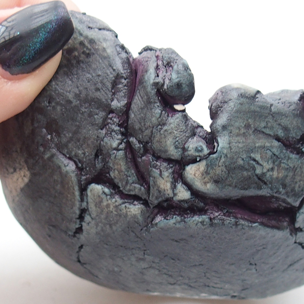 Keramikschale 9,5 x 9,5 x 5,5 cm , Farbe lila