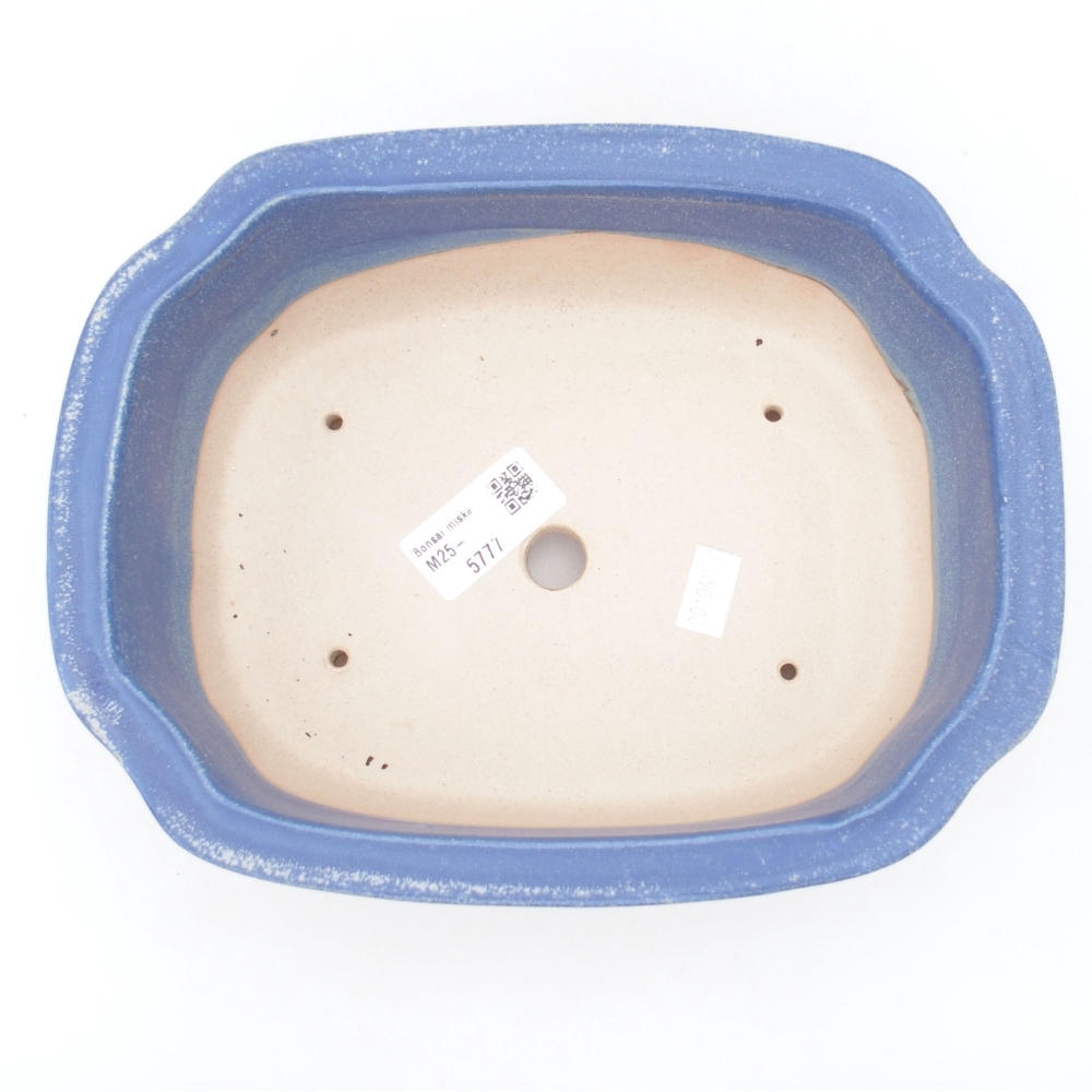 Keramik-Bonsaischale 22,5 x 17,5 x 7,5 cm, Farbe blau