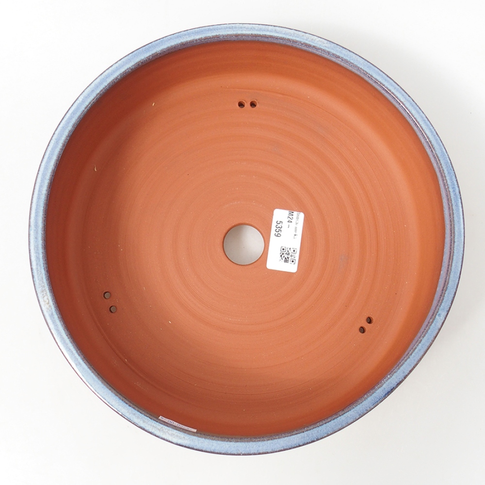 Keramik-Bonsaischale 25 x 25 x 7 cm, Farbe blau
