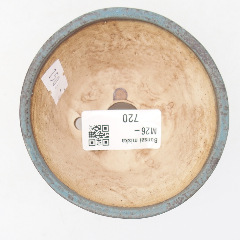 Bonsaischale aus Keramik 8,5 x 8,5 x 5 cm, Farbe blau