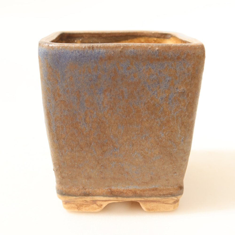 Keramik-Bonsai-Schale 6,5 x 6,5 x 7 cm, Farbe: Blau