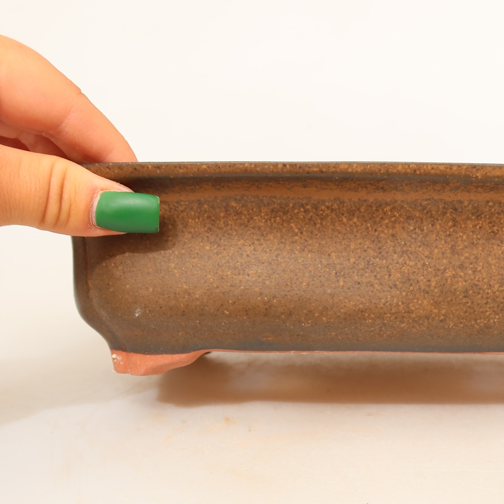 Keramikschale  24 x 17 x 6 cm, Farbe: braun