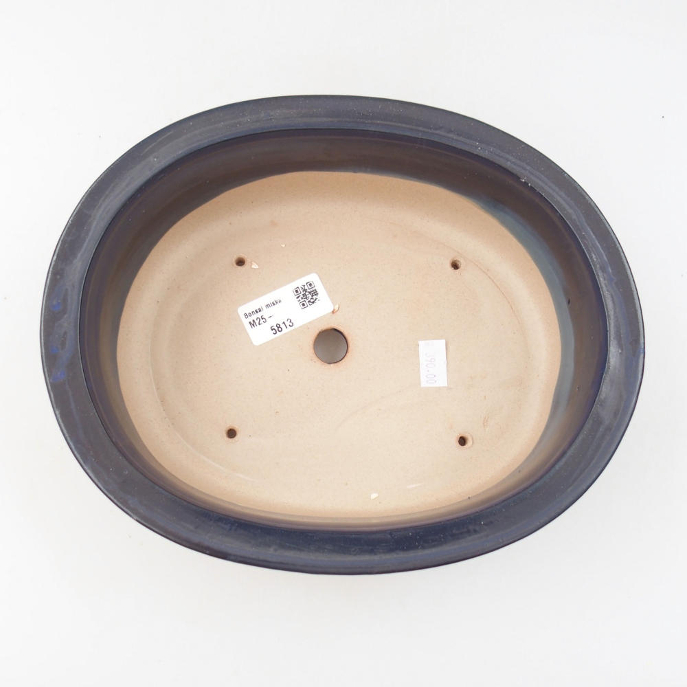 Keramik-Bonsaischale 23,5 x 19 x 8 cm, Farbe blau