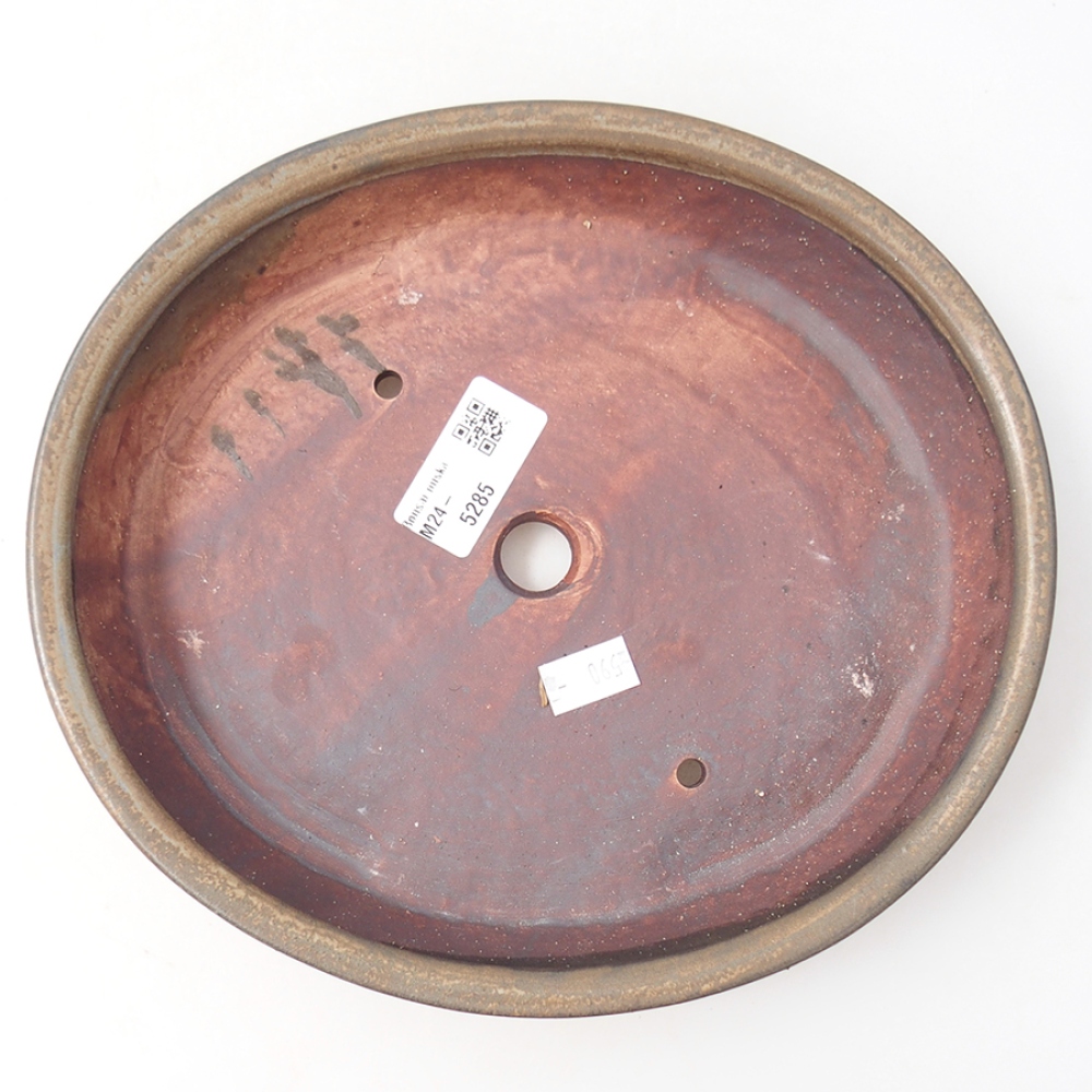 Bonsaischale aus Keramik  22,5 x 20 x 4  cm, Farbe braun