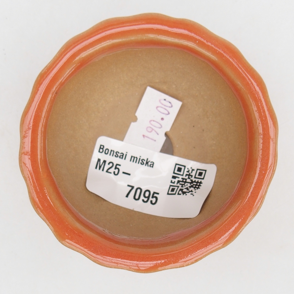 Bonsaischale aus Keramik 7 x 8,5 x 3,5 cm, orange