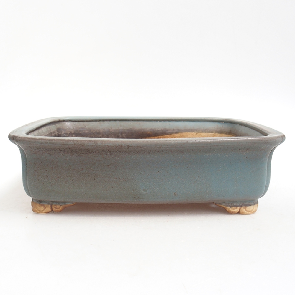 Bonsaischale aus Keramik  25 x 20 x 7,5  cm, Farbe blau