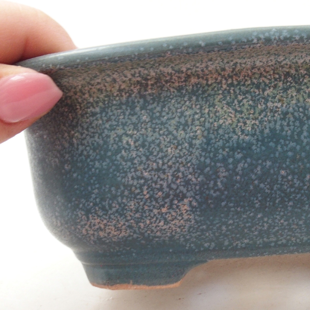 Keramik-Bonsaischale 15,5 x 12 x 5,5 cm, Farbe Blau