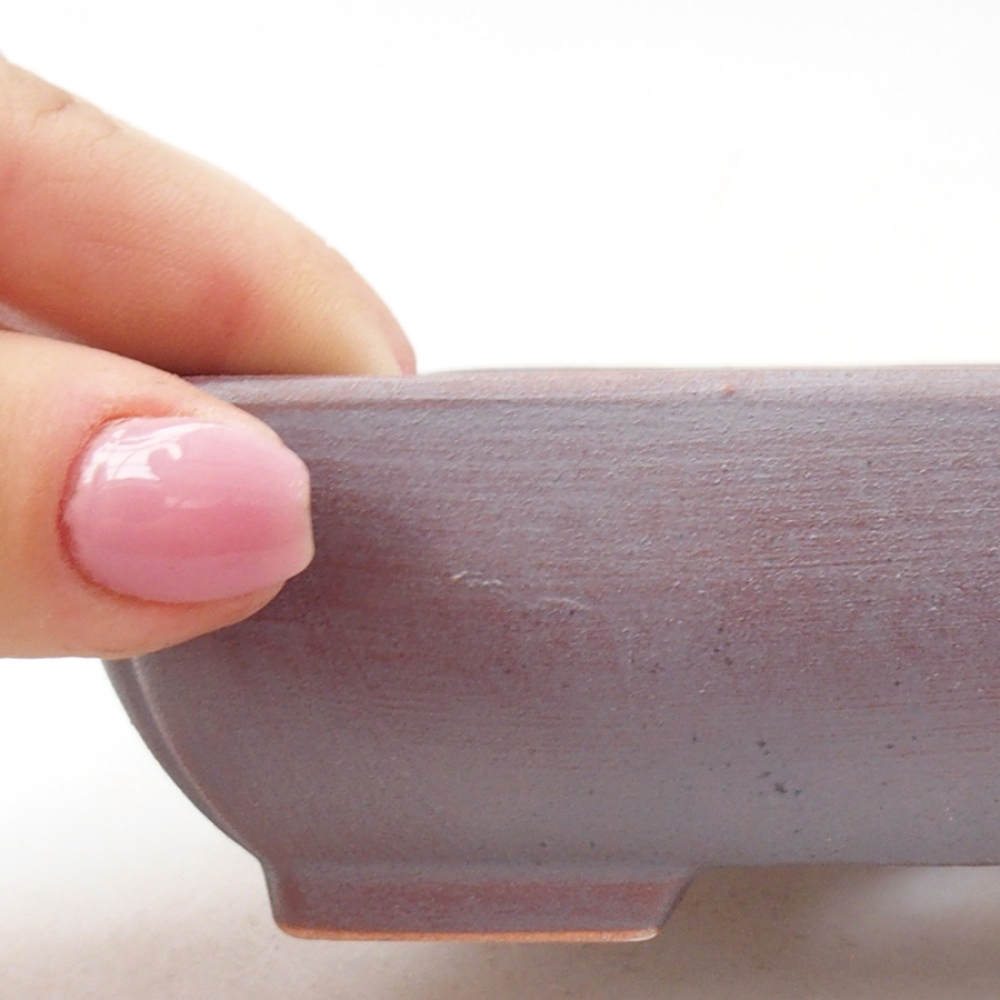 Keramik-Bonsaischale 14 x 11 x 4 cm, Farbe metallishe