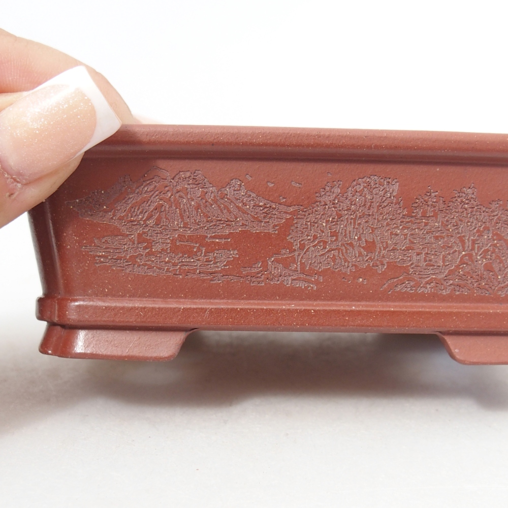 Schale 11 x 9 x 3,5 cm ziegelfarben
