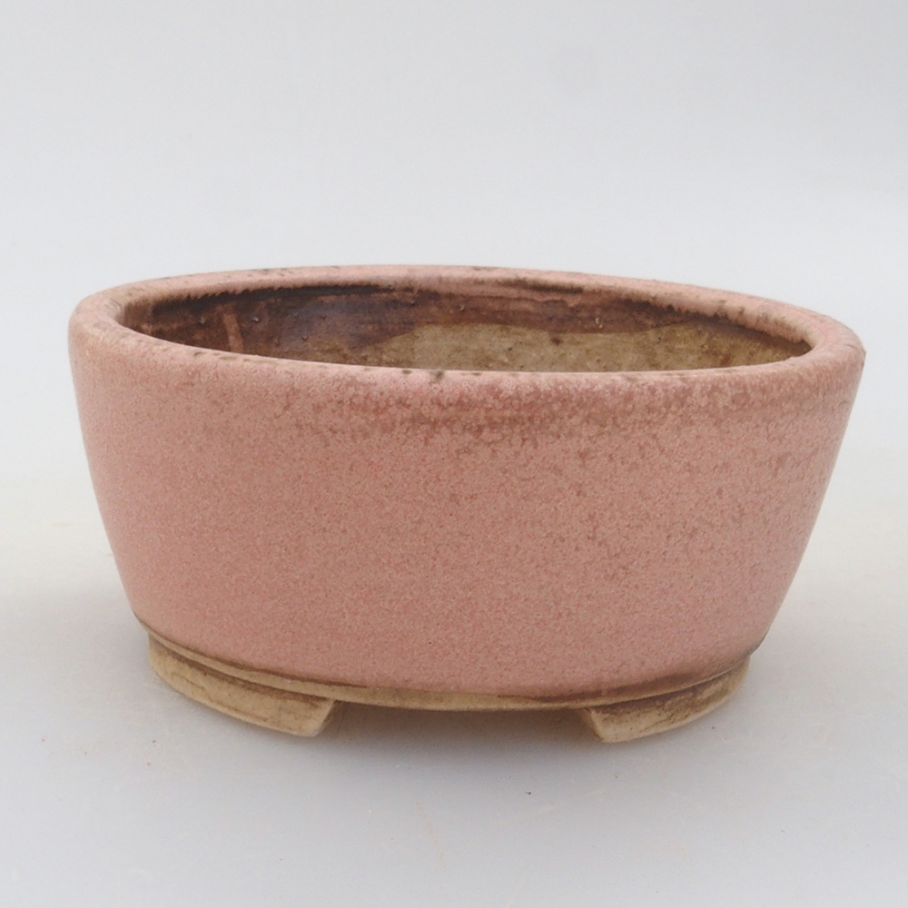 Bonsaischale aus Keramik 10,5 x 9 x 4 cm, Farbe rosa